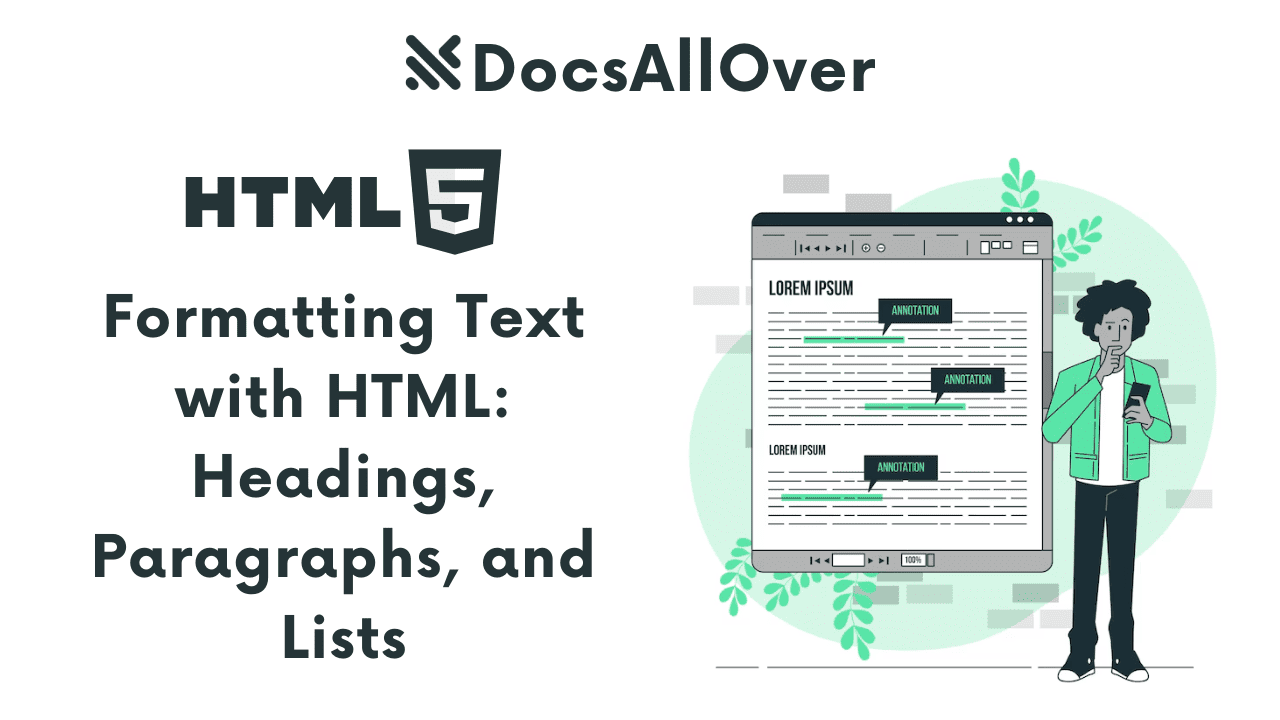 Docsallover - Formatting Text with HTML: Headings, Paragraphs, and Lists