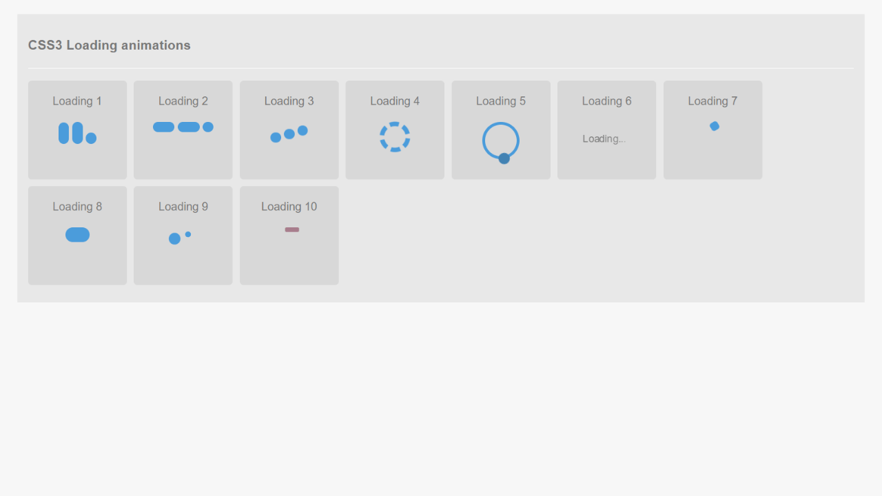 DocsAllOver - Collection of CSS3 Loading Animation