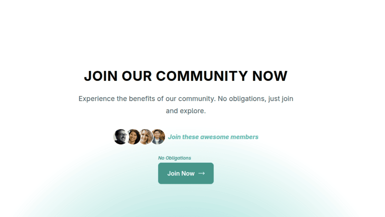 DocsAllOver - Join Our Community Call-to-Action Banner Section With Tailwind CSS