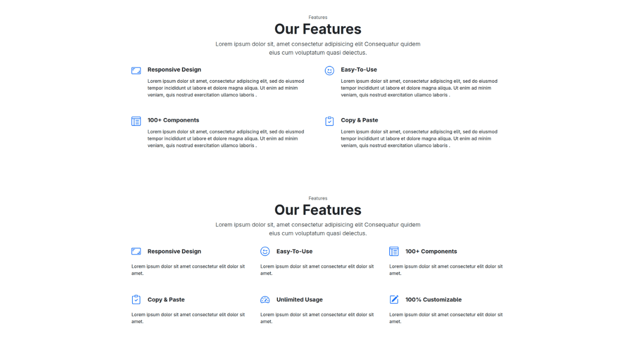 DocsAllOver - Responsive Bootstrap 5 Modern Features Section Component
