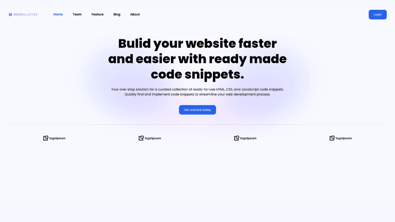 DocsAllOver - Responsive Tailwind CSS Hero Section and Adaptive Navbar