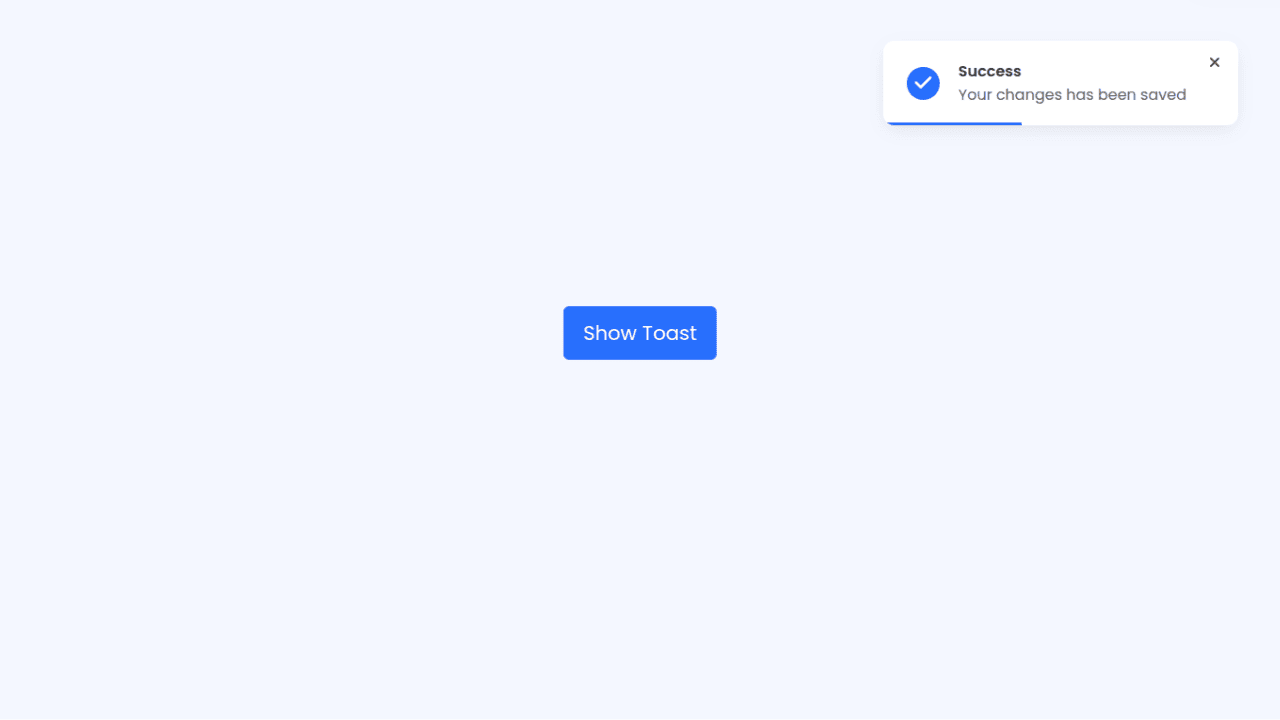 DocsAllOver - Stylish CSS Toast Notification With Animated Progress Bar