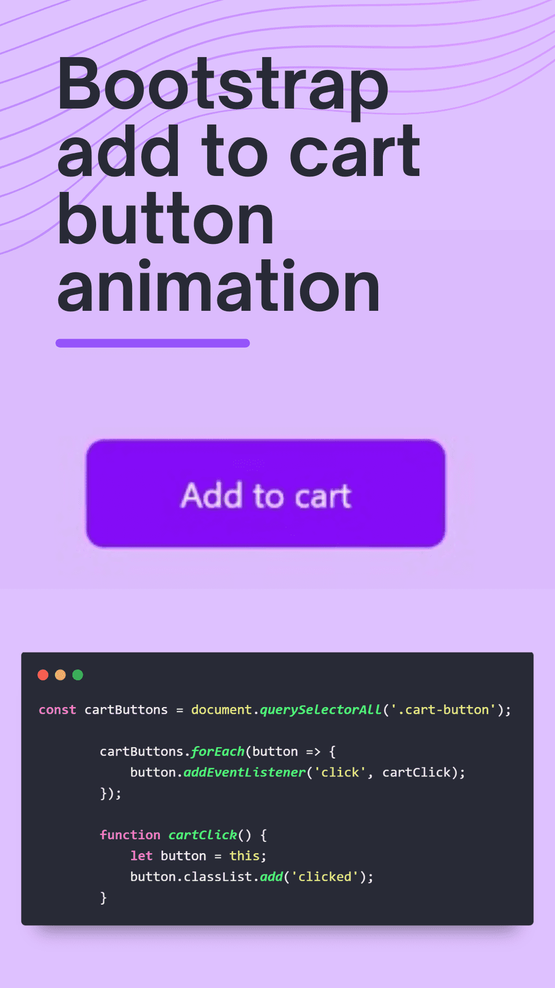 DocsAllOver - Bootstrap 5 Add to Cart Button Animation