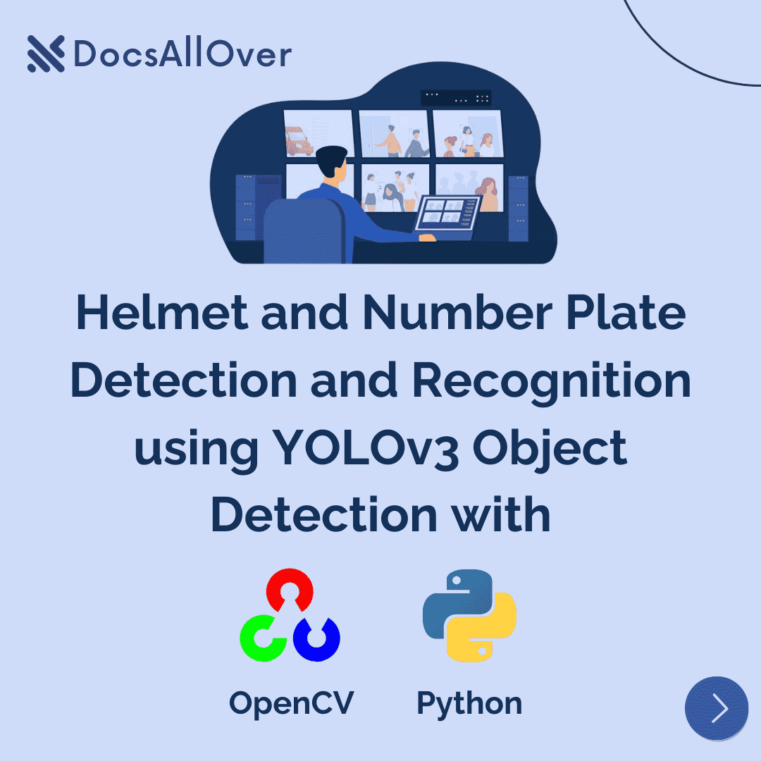 DocsAllOver - Helmet and Number Plate Detection using YOLOv3 with OpenCV and Python