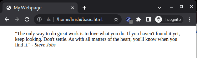 docsallover technical docs html blockquote tag