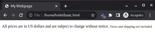 docsallover technical docs html small tag